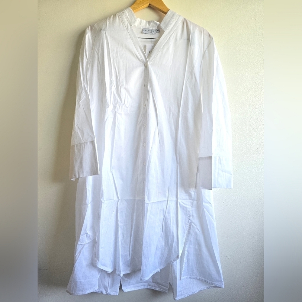 NWT! Harshman Los Angeles, Toula Pleated Back Tunic, White , Size XS-MSRP $331 - Picture 3 of 9